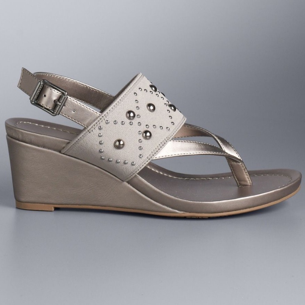 Vera Wang Davey style wedge sandals